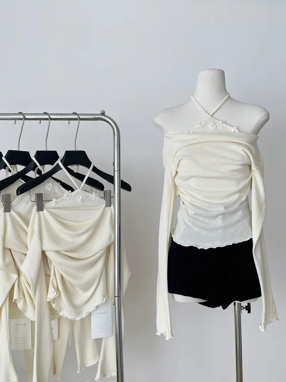 

Sweet And Spicy oulder Bared Knitted Sweater Women's Sle Ne Hanging One oulder Top Polyester Fiber Casual Faion