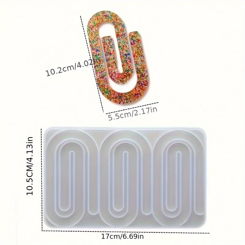 DIY Bookmark Silicone Mold Office Supplies Stationery Crafts Resin Drop Glue Mold Paper Clip Design Silicone Mold