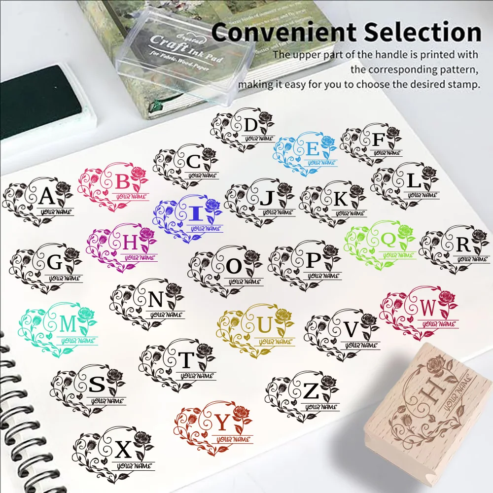 1PC Excellent Customized Name Wooden Stamp Office Supplies, Seal Supplies Personalized Name Wooden Seal For Easy Marking