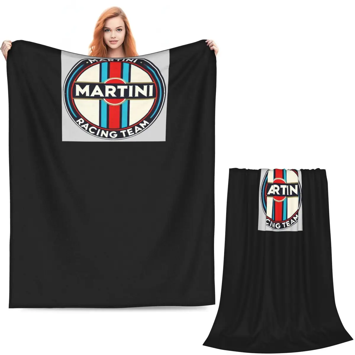 Martinis Race Sportscar Motor Racing Blankets Soft Warm Flannel Throw Blanket Cover for Bed Living room Picnic Travel Home Couch