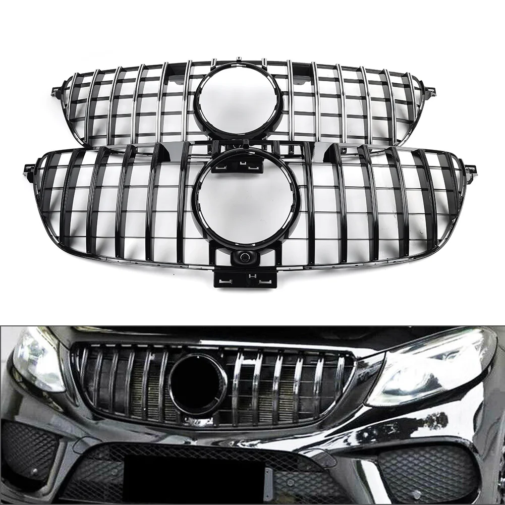 Car GTR Style Front Bumper Radiator Grille For 2015-2019 Mercedes Benz GLE Class W292 C292 Coupe GLE350 GLE400 GLE450 GLE500