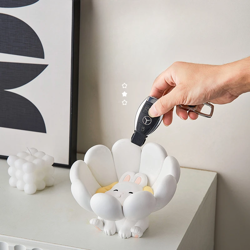 Creative Rabbit Foyer Key Storage Ornament Modern Minimalist Home Living Room TV Stand Office Desktop Decoration