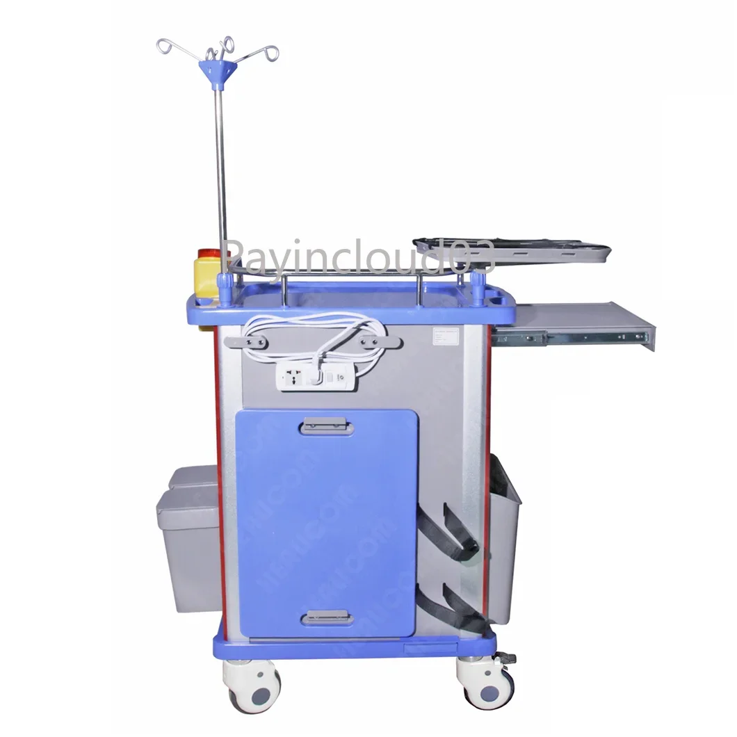 Hospital Medical Equipment Operating Room Emergency ABS Medical Trolley with 5 Layers Drawer