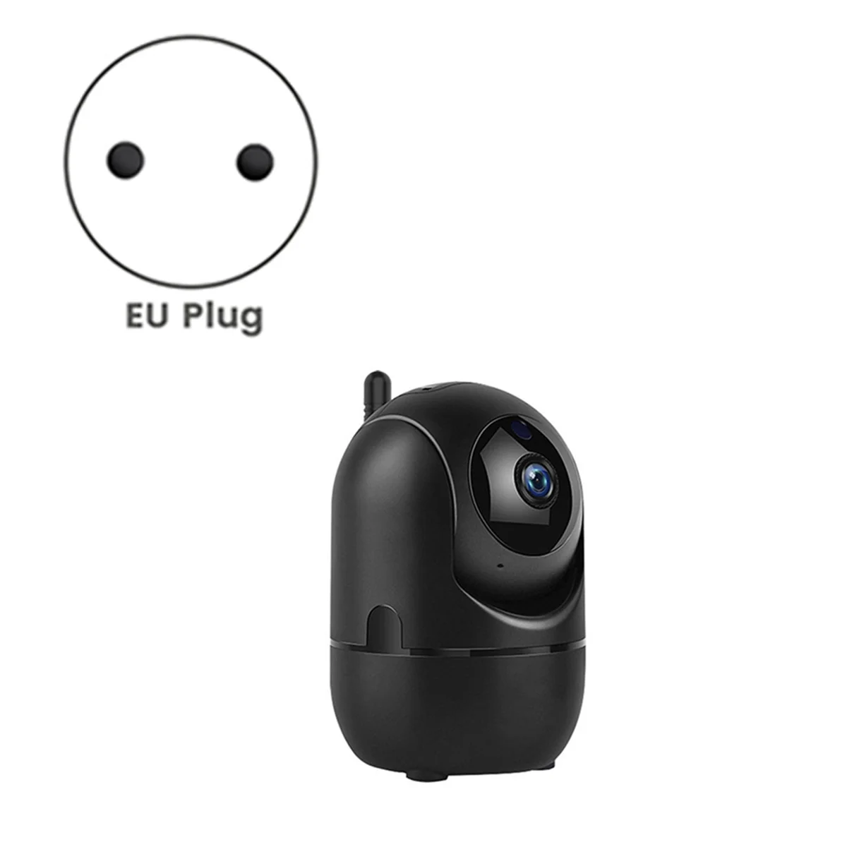 กล้องไร้สาย 1080P 355 °   กล้องมินิสัตว์เลี้ยงกล้องเฝ้าระวังวิดีโอพร้อม Wifi Baby Monitor สมาร์ทโฮมสีดํา US PLUG