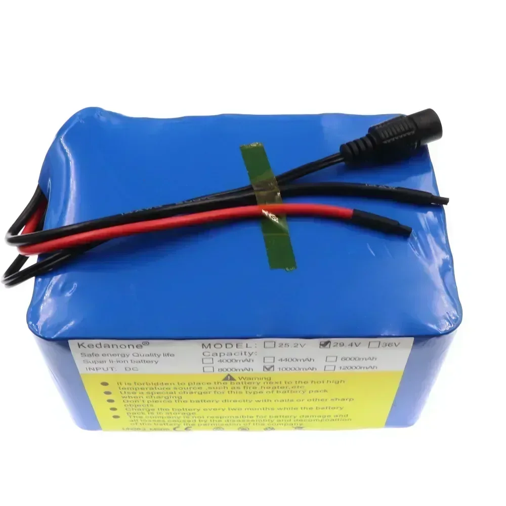 Paquete de batería de 24v 10ah 7S5P 15A BMS 250w 29,4 V 10000mAh para motor de silla de ruedas energía eléctrica + cargador 2A