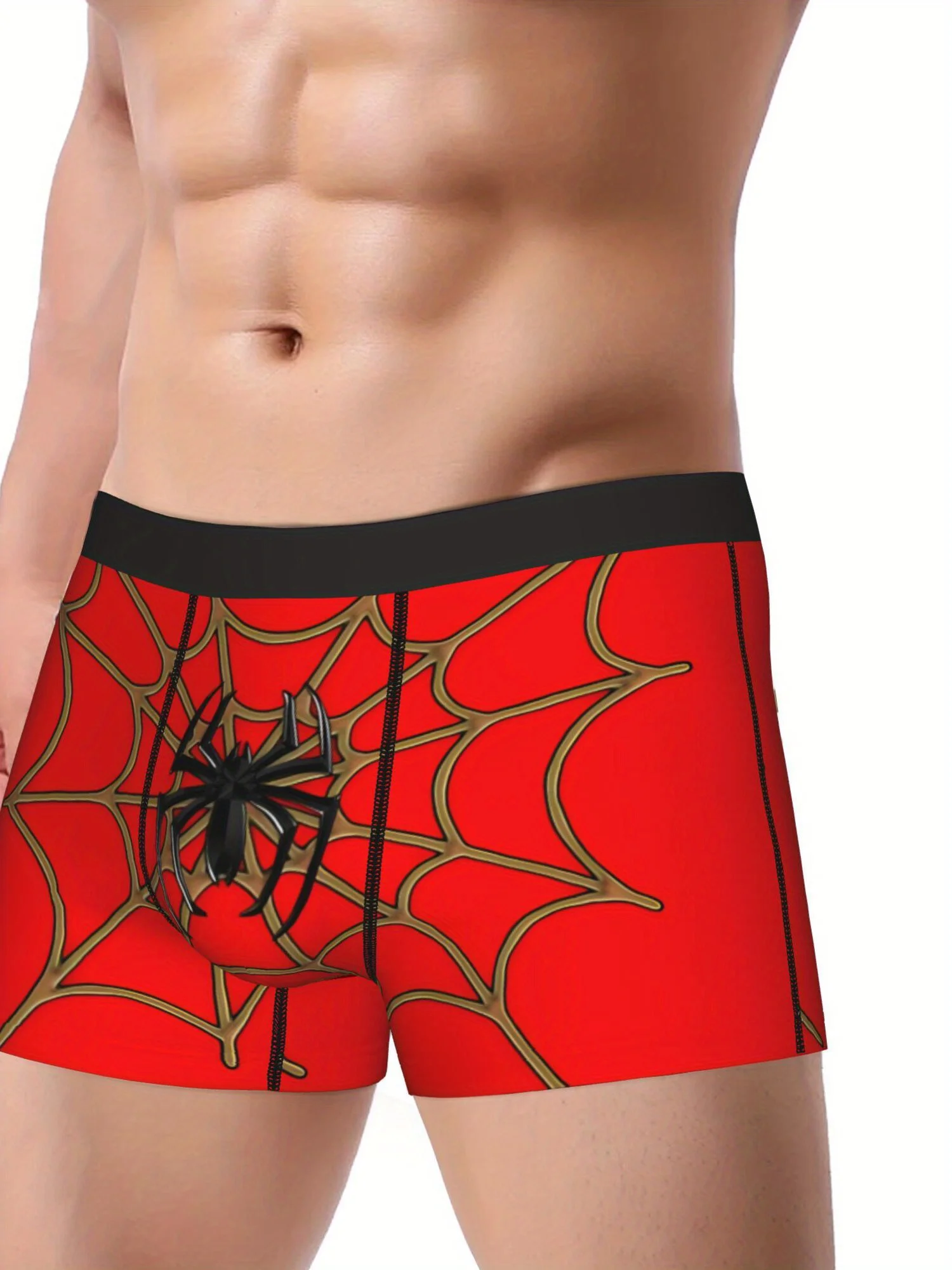 Spider And Web Men Underwear Printed Boxer Briefs