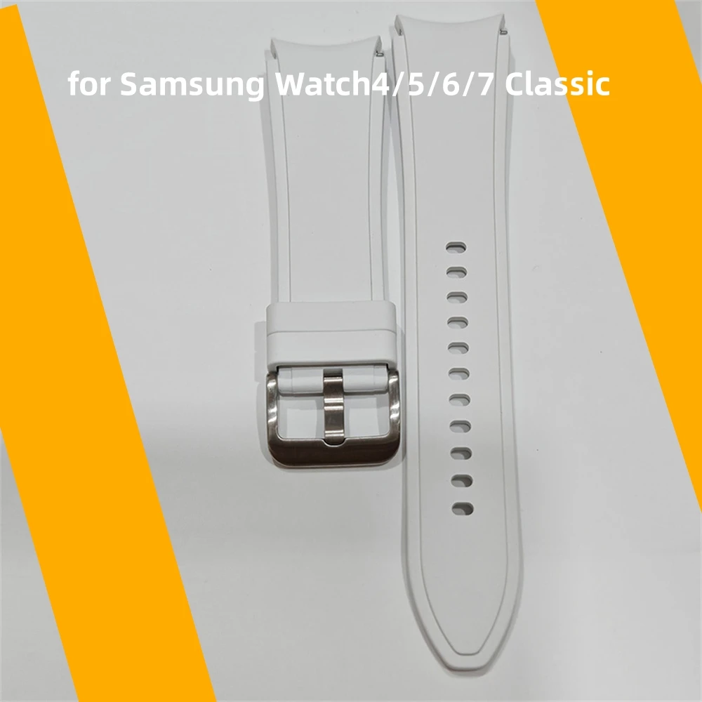 

For Samsung Watch4/5/6/7 Classic Smartwatch Strap White Wristband Watch Replacement Accessories