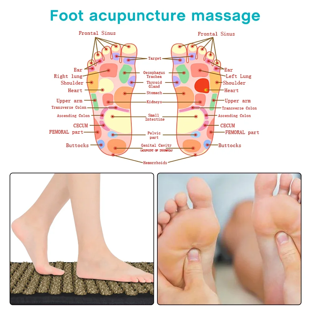 Lotus digitopressione tappetino per massaggio applicatore Lotus Spike Mat cuscino Yoga stuoie collo del piede schiena massaggiatore cuscino Shaki