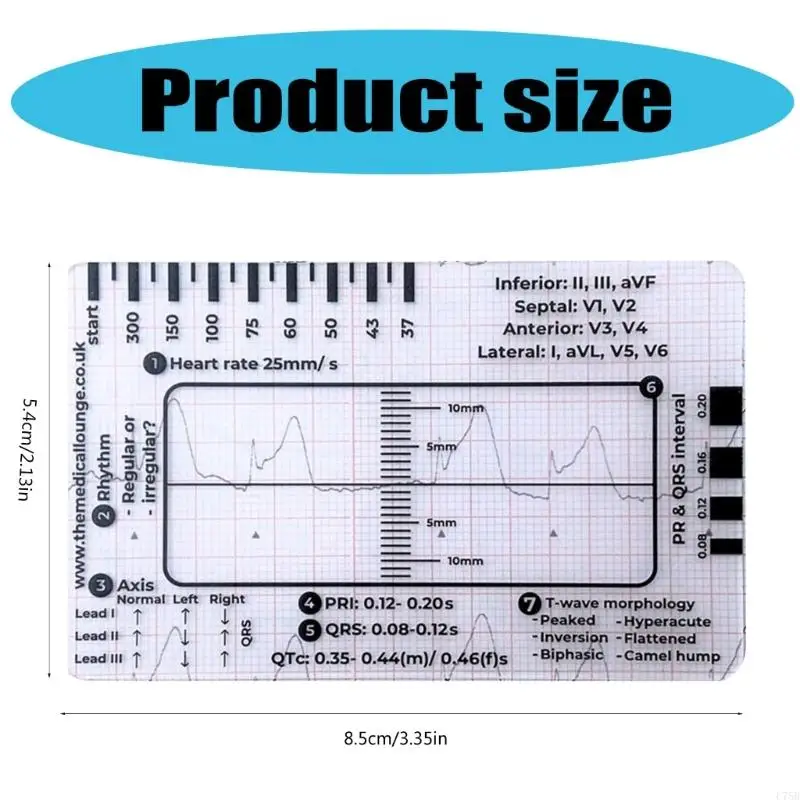U75B Tragbare EKG-Interpretationsleitfadenkarte für eine genaue EKG-Interpretation