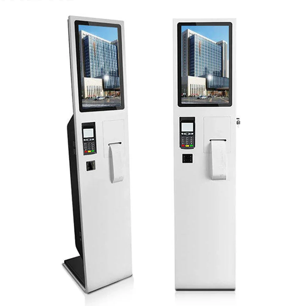 

Masung Touch Screen Self Check in Checkout Machine for Shop Hotel Self Service Kiosk with Receipt Printer