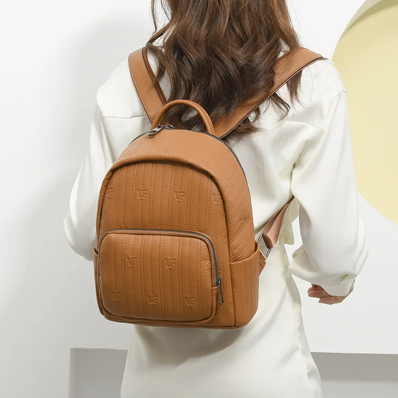 2023 Retro Versatile Fashion Casual Small schoolbag Small Design Spring/Summer Women's mini Backpack