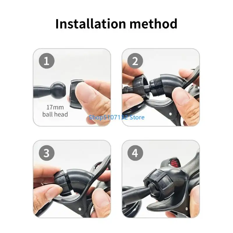 87HD 3pcs Easy to Use Phone Clip Holder Tripod Ball Head Mount Adjustable for Filming