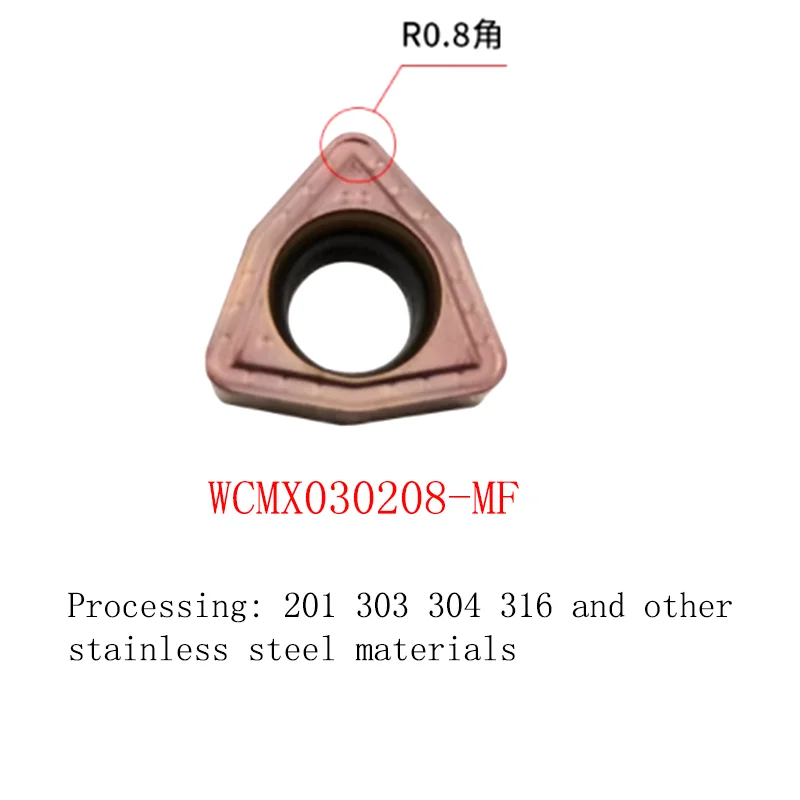 

YRFL 5PCS U Drill Insert Quick Drills Water Jet WCMX GT040208 CNC Cutter Grain Violent Peach Stainless Steel Inserts Blade