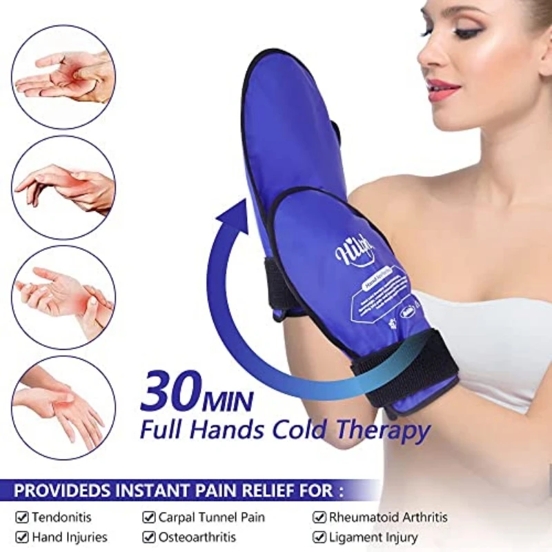 Hands Ice Pack Gloves for Pian Relief Hot Cold Therapy for Swelling Scald Relieve Sore Muscles Allergiesore Injuries Gel Ice Bag