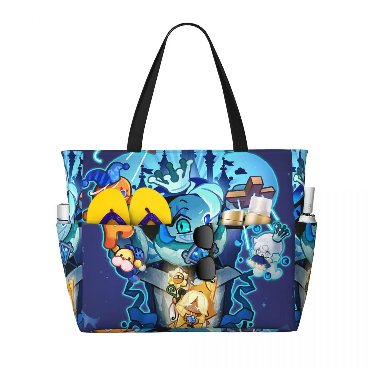 

Shadow Milk Cookie Run Kingdom Beach Tote Bag Sport Gym Yoga Duffle Large Tote Bag Women Travel Bag Fitness bag