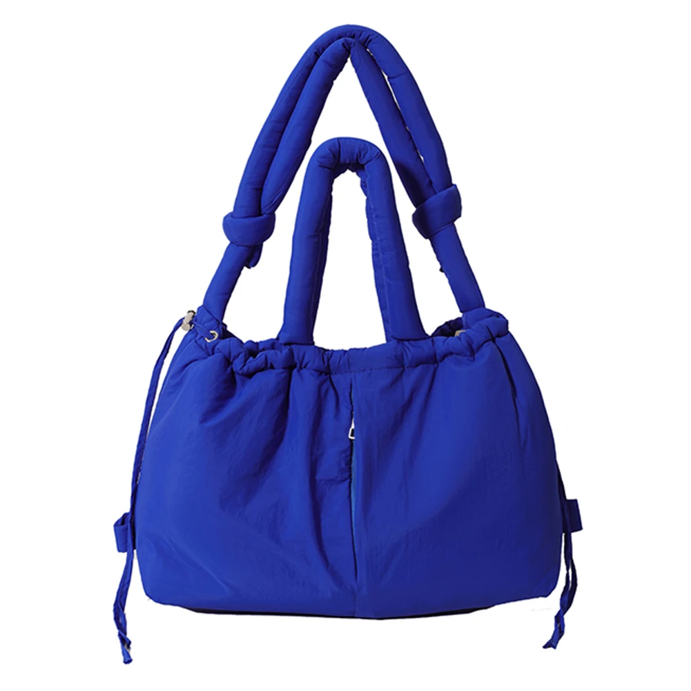 Puffer Tote Bag for Women Adjustable Strap Shoulder Bag Nylon Solid Crossbody Bag Large Backpack for Shopping Travel image 4