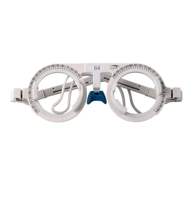 Adjustable testing frame, optometry frame, fixed pupillary distance testing frame, mirror legs