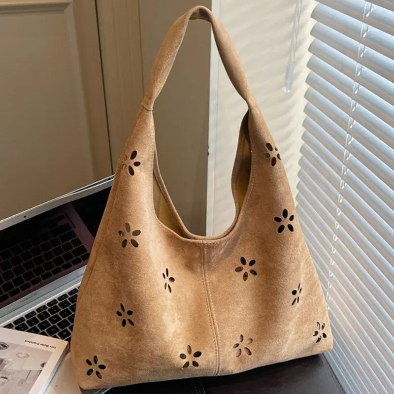 

New Women's Casual Carved Hollow out oulder Bag Commute Work Tote Bag Faionable Soft Leather Handbag Daily Use