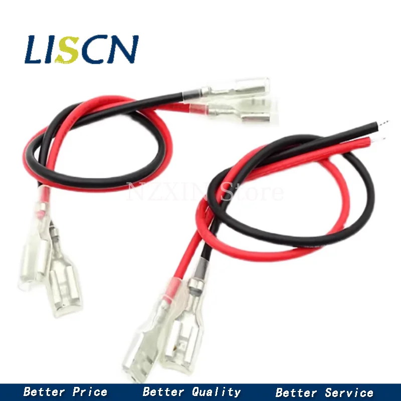 10pcs 2.8MM/4.8MM/6.3MM plug-in spring wire terminal block wire with sheath single head double head connection wire harness ﻿ view 4