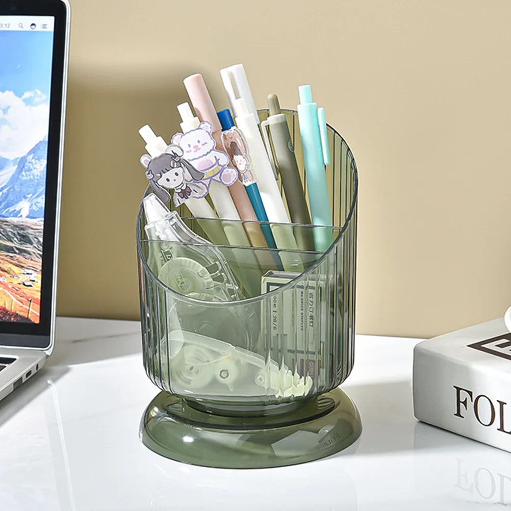 

Multifunctional Desktop Organizer Clear Pen Holder 9-Compartment Storage Box for Makeup Brushes Vanity Table Office Supplies Pet