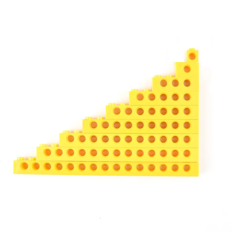 20 piezas tecnología de agujeros de haz amarillo piezas de bloques de construcción MOC 2730/3894/3700/6541/3895 montaje perforado accesorios de ladrillos de juguete