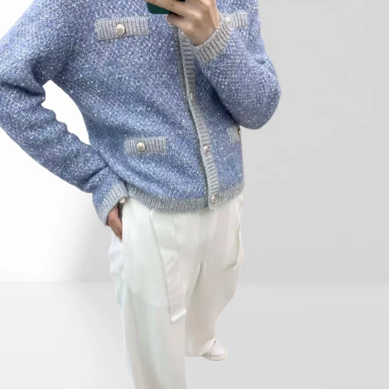 Warm Wool Sweater Casual Yet Refined Style for Winter Versatile Ribbed Knit Sweater  Women, Perfect Everyday Wear AI1511