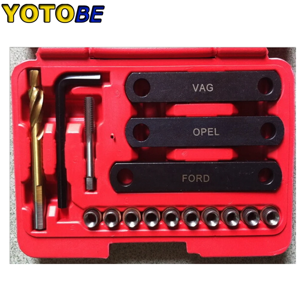 

16pc Car Repair Tools Brake Caliper Guide Thread Repair Kit Set For VAG Opel Ford Audi