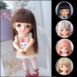 1/3 1/4 1/6 1/8 1/12 BJD sd  doll wig black high temperature fiber heat resistant wire long straight bangs doll hair