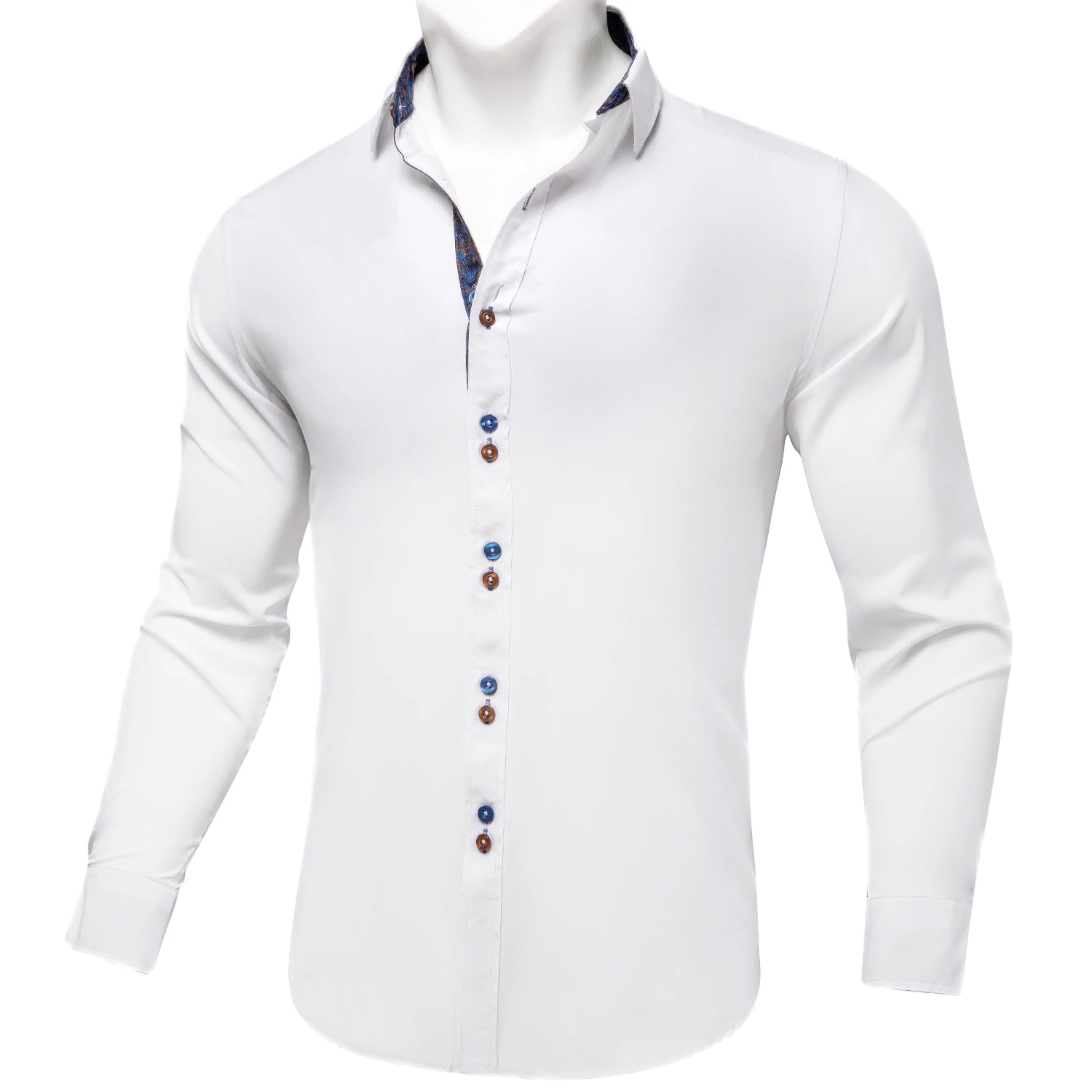 Classic White Incerun Shirt Man Party Shirt Button Turn-Down Collar Shirts For Men Causal Long Sleeve Fashion Patchwork Blouses