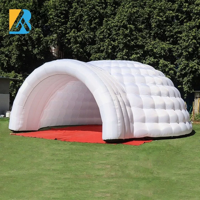 

Custom Built 8 Meters White Inflatable Geodesic Dome Tent for Party Event Planner Toys