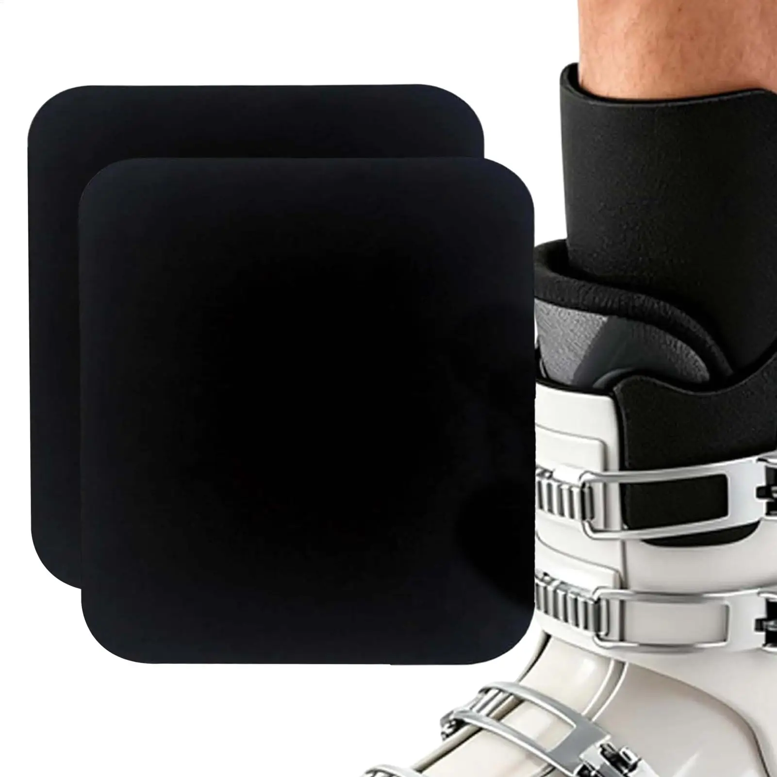 

Ski Shin Pads 2 Pieces Wide Thick Relief Protection Equipment Soft Shin Pads for Men Family Friends Enthusiast Sports Skiing