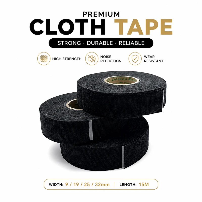 15 Meters Wide, 9-32mm Seamless Black Velvet Tape, Low-temperature Non Opening Adhesive, Soundproof And Scratch Resistant