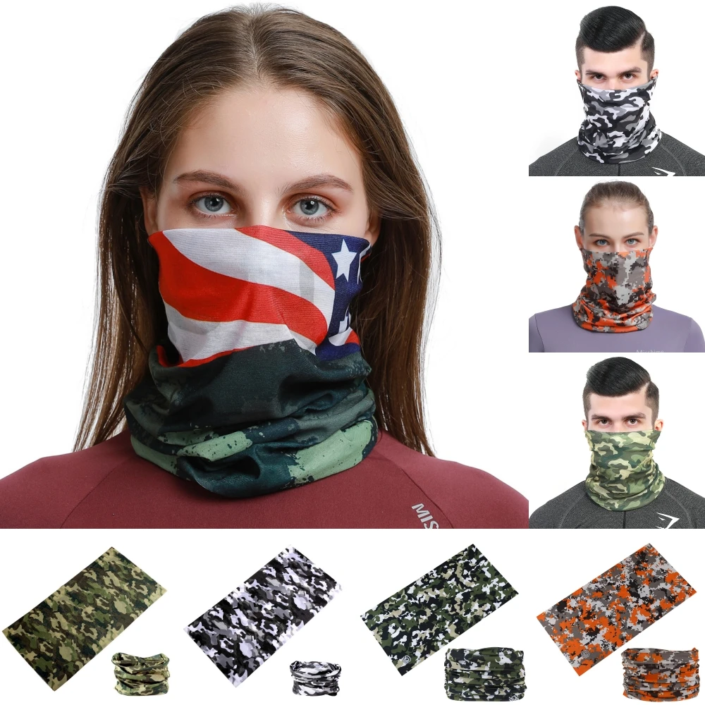 

Camouflage Scarf Multifunctional Cycling Bandana Neck Warmer Face Shield Mask Outdoor Sport Balaclava Braga Cuello