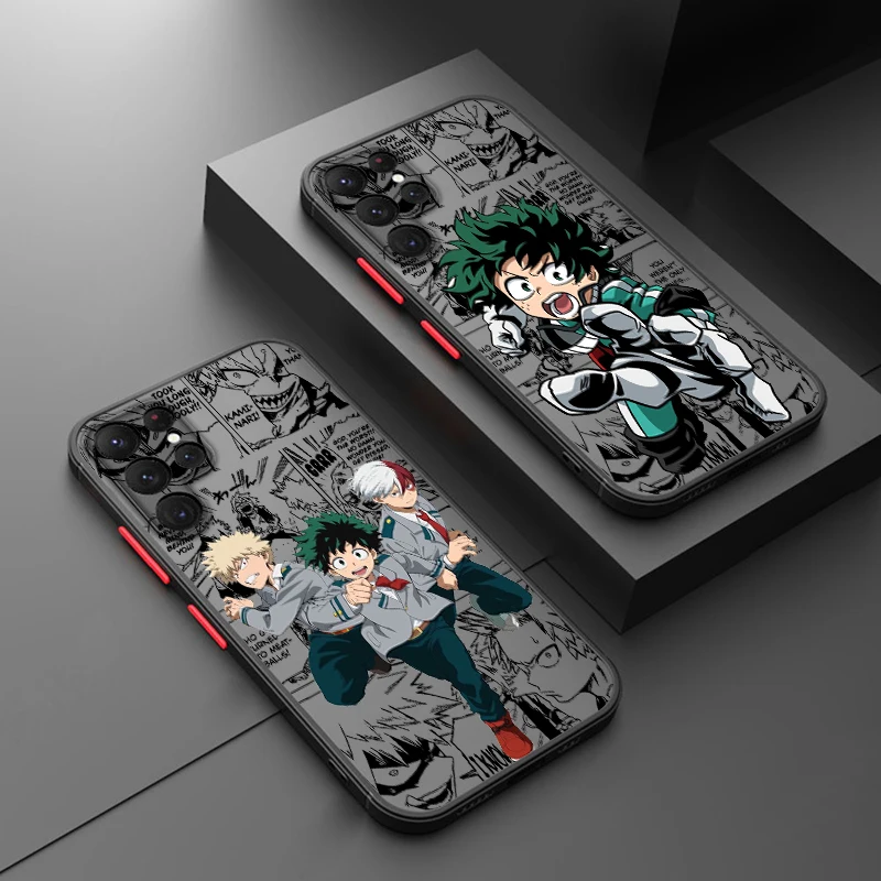 My Hero Academia Midoriya Izuku Samsung A72 A54 A53 A52S A34 A32 A33 A24 A23 A22S A02 Lite Frosted Translucent Phone Case