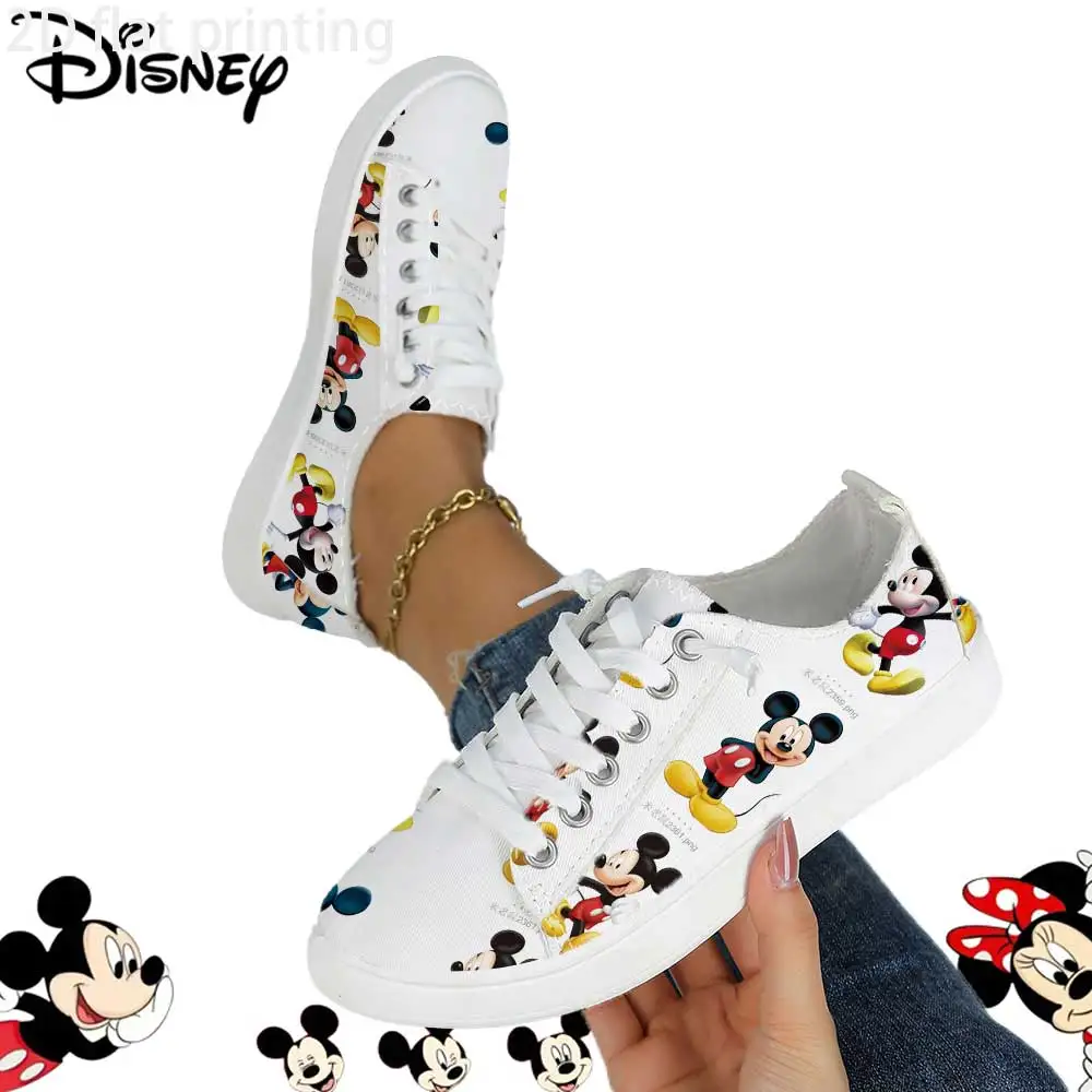 

Кеды Disney Classic с принтом Микки Мауса по всей поверхности – повседневные низкие кеды на шнуровке для женщин