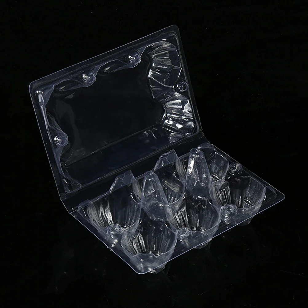 

5PCS 6 Grid Egg Storage Box Plastic Transparent Egg Dispenser Holder Case Refrigerator Egg Protection Box