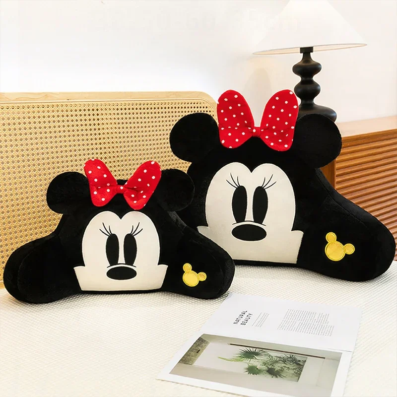 

Disney 70cm Kawaii Mickey Minnie Pillow Cartoon Car Seat Cushion Xmas Gift Stuffed Toy for Children Car Decor Waist Support