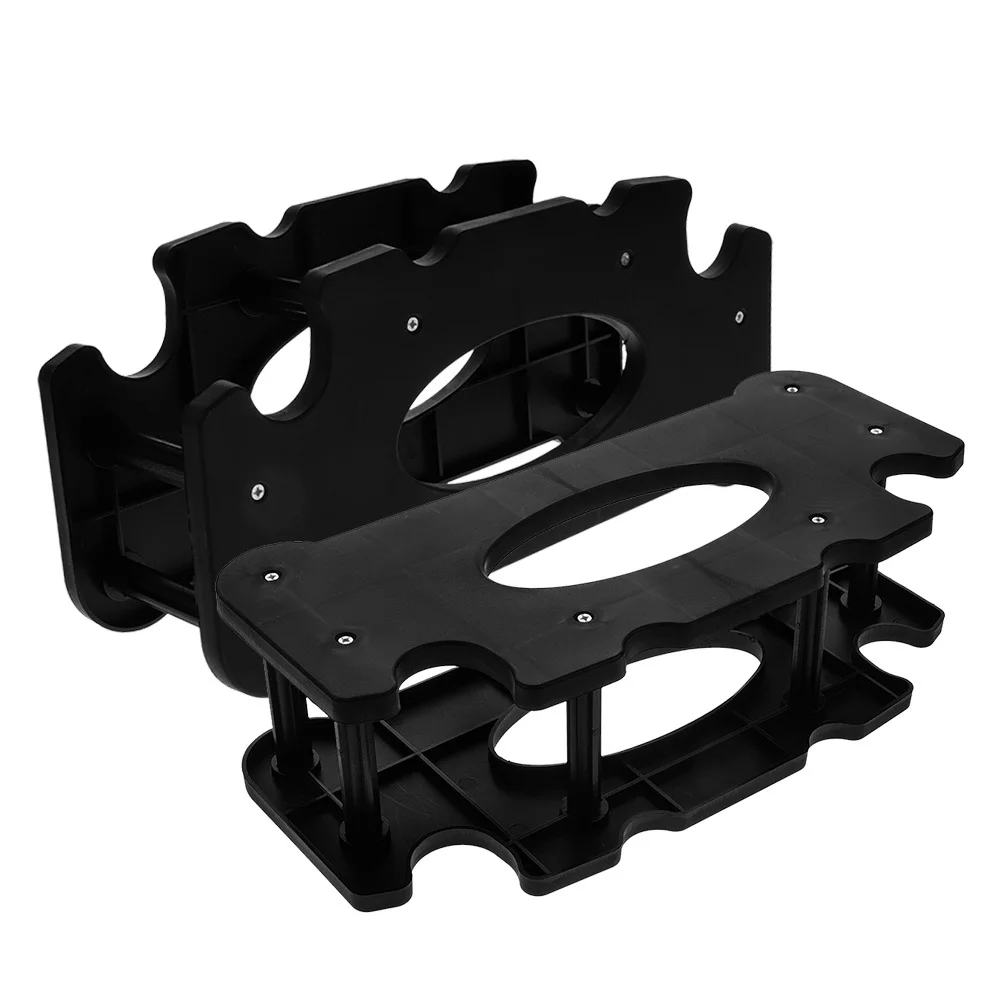 

2pcs Black Dumbbell Rack Stand Portable Weight Storage Holder For Home Fitness Space Saving Organizer Strength Training