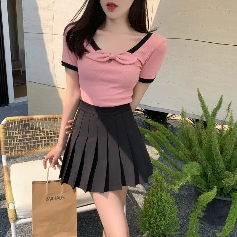 

Woman Skirt Pleat CoquetteHigh Waist Pleated Skirts for Women Sexy High Quality Stylish Luxury Elegant A Line Aesthetic V Modest