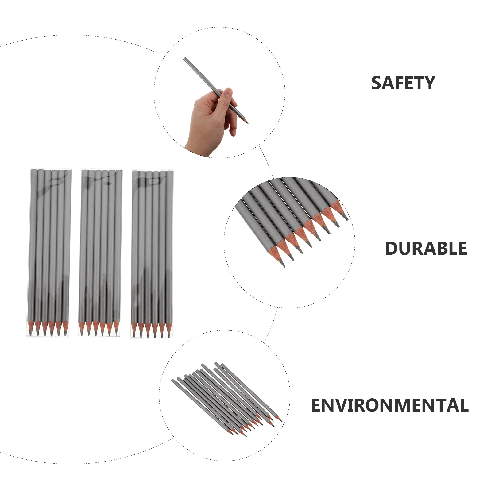 3 коробки/36 шт. серебряный карандаш для рисования, инструменты для рисования, свинцовые карандаши, плотник, письменные деревянные школьные канцелярские принадлежности для детей