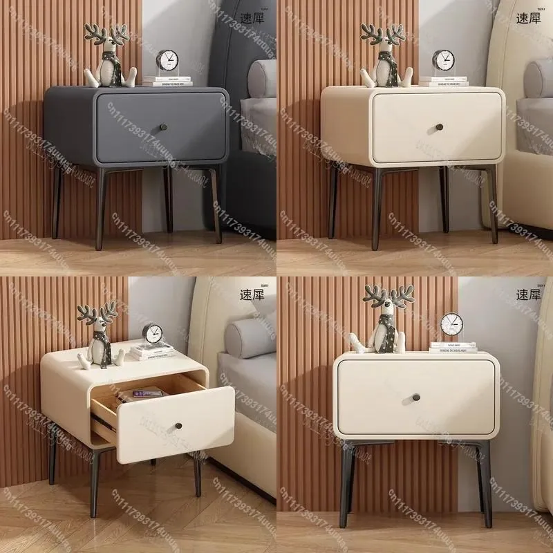 Modern Solid Wood Nightstand with 1 Drawer Bedside Table Bedroom End Side Storage Cabinet for Home Decor Furniture