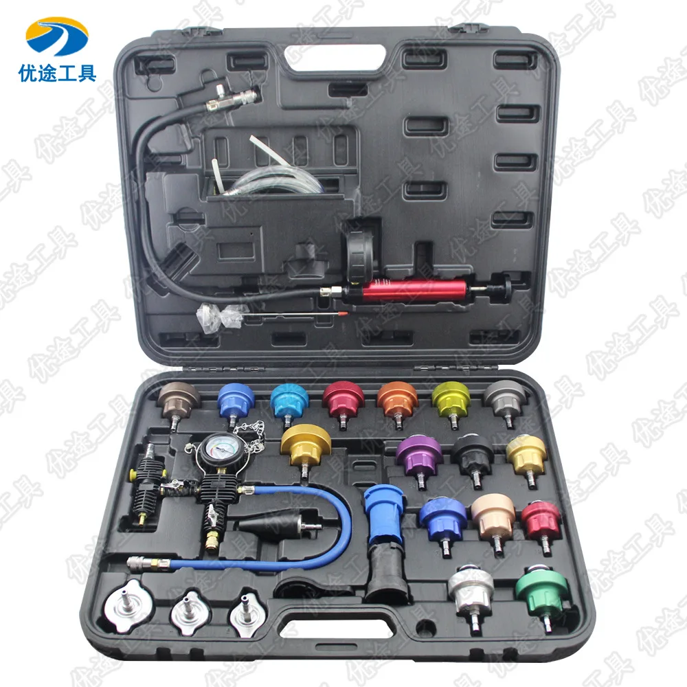 28 Pieces of Water Tank Leak Detector Tester Pressure Gauge Vacuum Filling Tool Aluminum Alloy