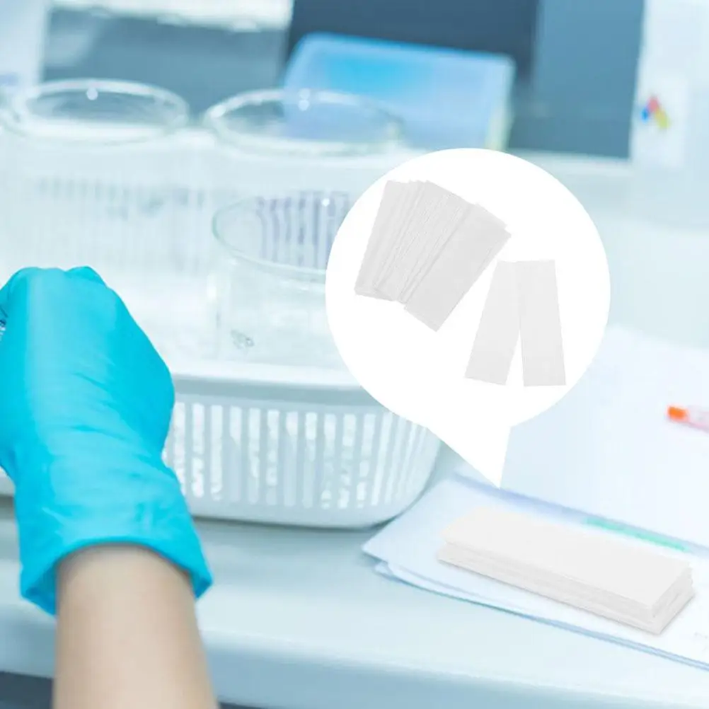 100 Pcs Filter Paper Test High Absorption Chromatography Strip Microscope Dust Removal Lab Equipment Clean Transparent
