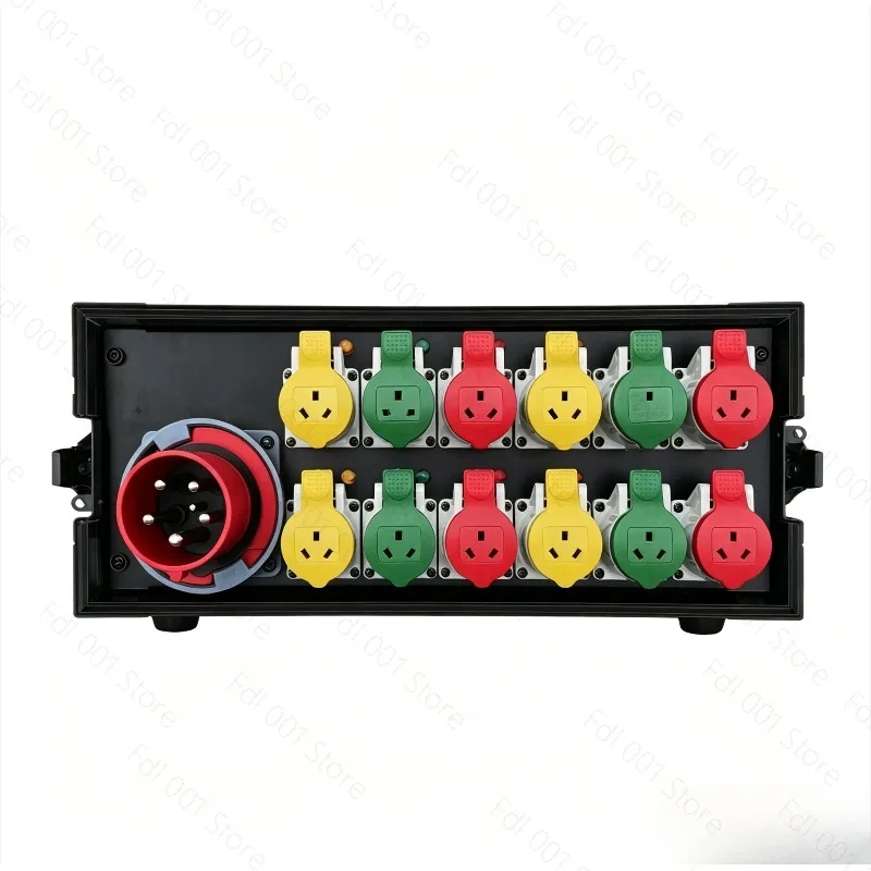 12 Way 24 Way 16A Water-proof Power Supply Stra-ight Through Box Aviation Plug Distribution Cabinet Stage Silicon Box