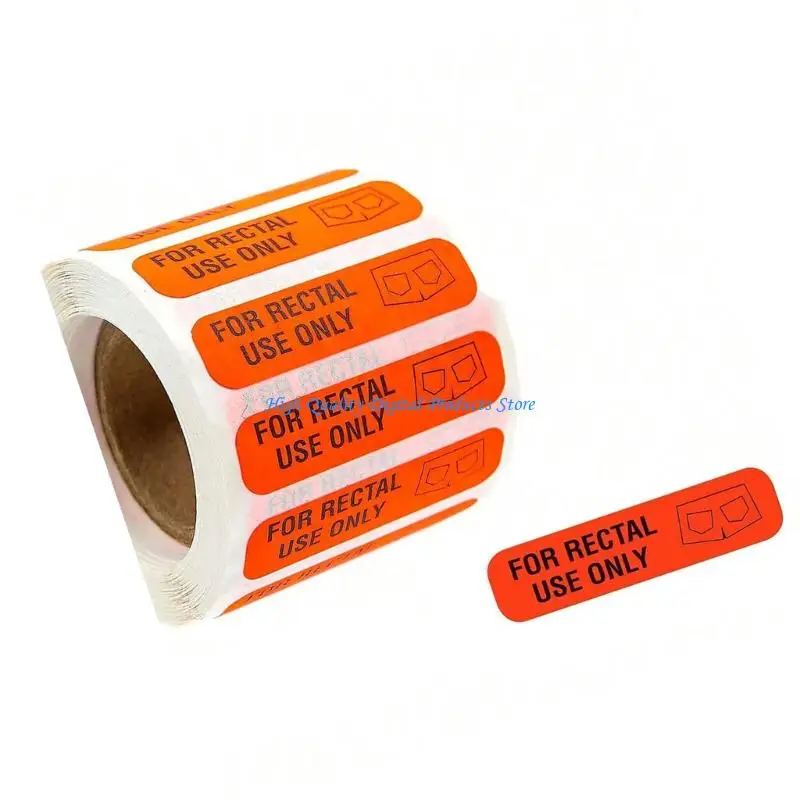 U2JE 500PCS Strong Adhesive Rectal Use Only Labels Waterproof PVC Warning Sticker