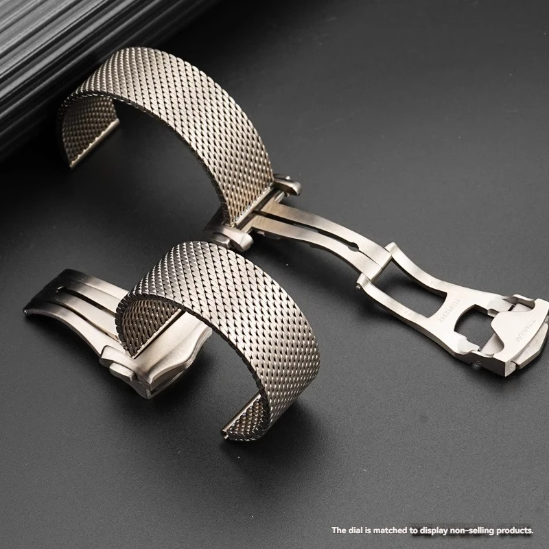 Per Omega Seamaster 007 300 cinturino per orologio AT150 cinturino per orologio in lega di titanio intrecciato cinturino per orologio da uomo in metallo titanio di fascia alta 20mm