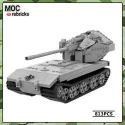 Military Vehicle Series WT Auf E-100 V2 Tank MOC Building Block Collection Experts DIY Model Education Puzzle Brick Toys of Gift