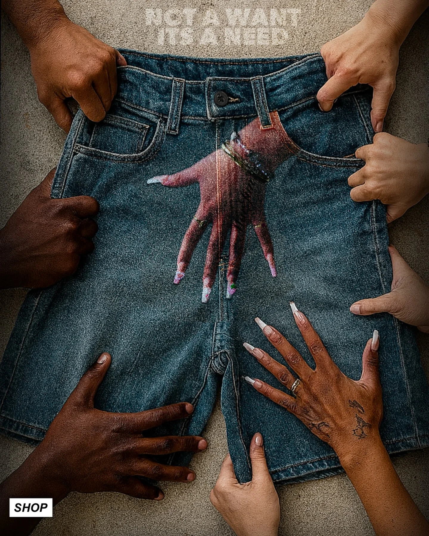 American Y2k 핸즈 프린트 반바지 하라주쿠 데님 블루 배기 청바지 여성 streetwear jorts 짧은 여성 빈티지 여성 의류