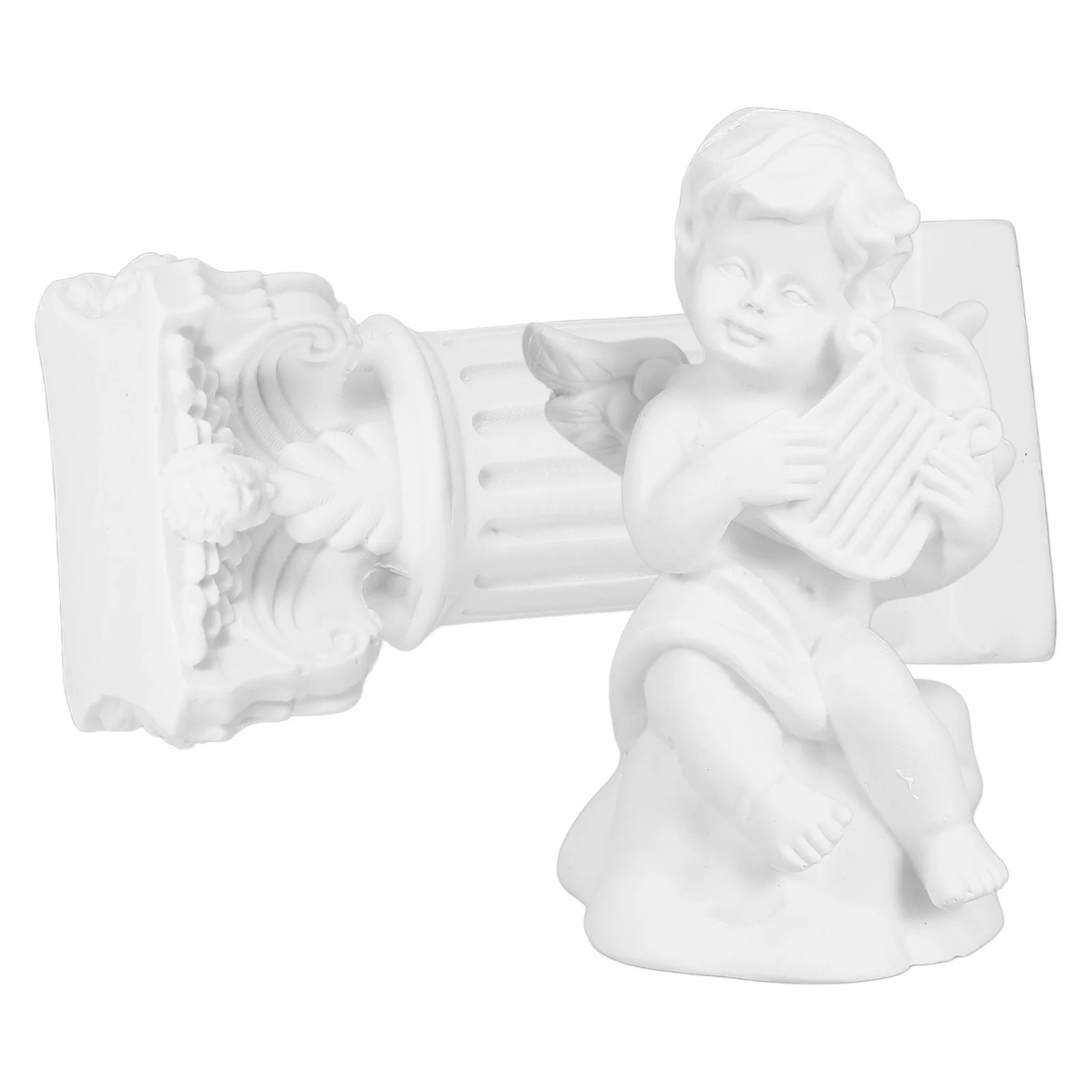 

Mini Roman Pillar Resin Angel Statue Small Size Light Desktop Decor Nordic Home Angel Sculpture Resin Craft Ornament