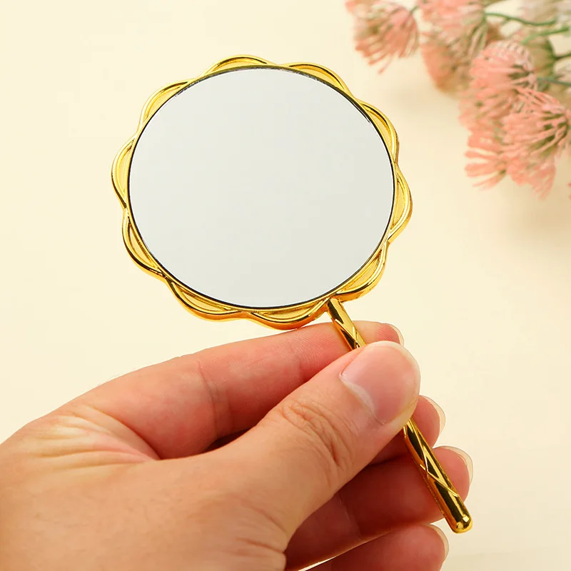 Custom Retro Cultural Handheld Makeup Mirror Style Metal Cartoon Cultural Tourism Souvenir